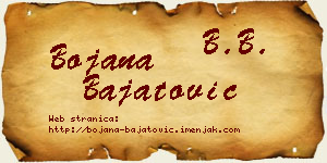 Bojana Bajatović vizit kartica